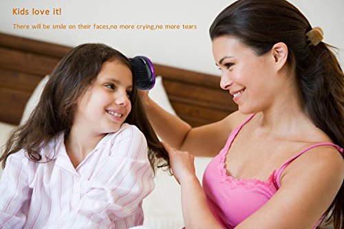 Entwirren Haar Bürsten – 2er Pack Set – Nass Haarbürste – Beste Bürste / Kamm für Frauen, Mädchen, Männer & Kinder,Rosa und Violett - 4