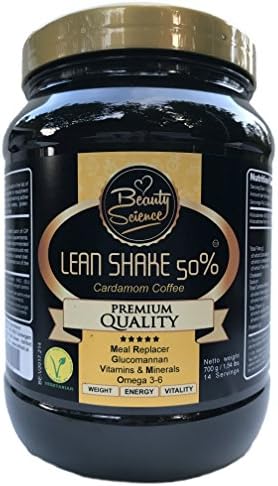 Beauty Science Lean Shake 50% (Cardamon Coffee) is designed according to the EU regulation 2016/1413 to hold the health claim: Meal replacement shake for weight loss