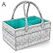 Produktbild Leobtain Diaper Caddy Organizer Multi-Grid with Protective Ribbon Around All Sharp Edges Portable Baby Storage Baskets Diaper Organizer Changing Table Organizer for Nursery Baby Essentials Storage