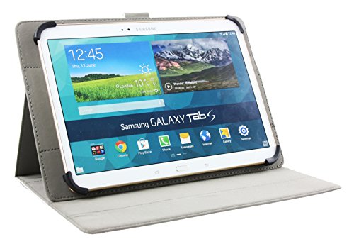 Emartbuy® GBtiger L1008 Tablet PC 10.1 Zoll Universalbereich ( 10 – 11 Zoll ) Weiß Multi Angle Exekutiv Folio Mappen Kasten Abdeckung mit Kartensteckplätze + Eingabestift - 2