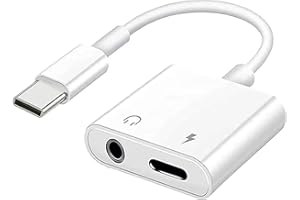 AZUXREZA USB C to 3.5mm Headphone and Charger Adapter,2 in 1 USB C to Aux Jack Dongle Cable Cord with PD Fast Charging for iPhone 15 Pro MAX Plus,Samsung Galaxy S22 S23 S24 Ultra,Note 20