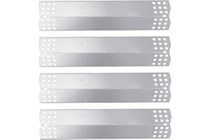 WELL GRILL 37cm Edelstahl Gasgrill Brennerabdeckung Heizplatte Flavorizer Bars Flammenverteiler für alle Burnhard Fred Series, Barbecook, Taino Red/Pro 4+1, Campingaz, Landmann (4 Pack)