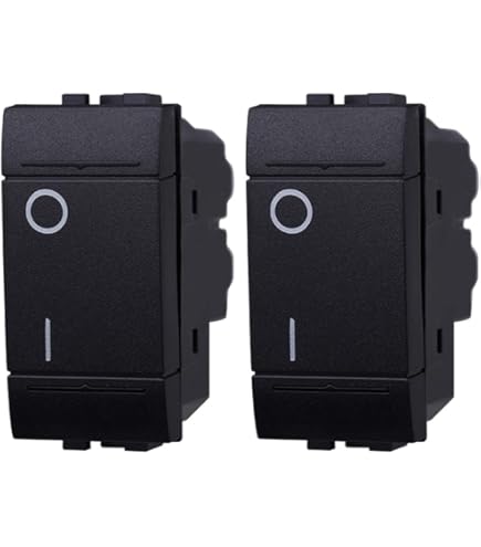 4 Sockets Double Pole, 2P T 10/16A Schuko, Compatible With Bticino Living International L4140/16 Colour Black