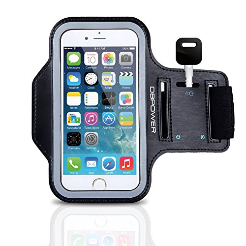DBPOWER Armband de Téléphone Brassard de Sport Anti-Sueur avec Porte-clés pour iPhone 4/4s/5/5c/5s Galaxy S3