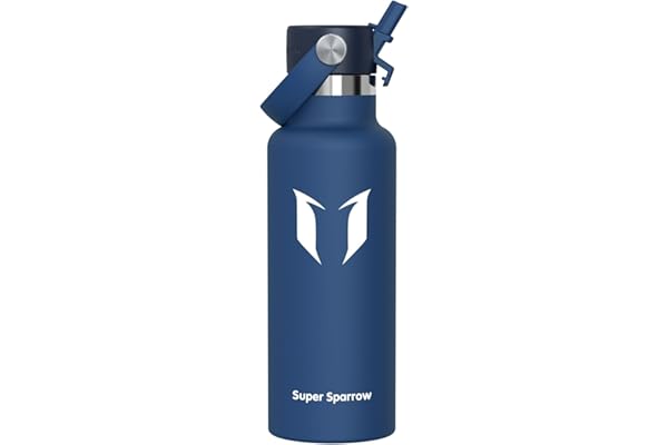 Super Sparrow Botella Agua Acero Inoxidable - Botella Termica - 350ml, 500ml, 750ml, 1L, 1.2L - Termo Sin BPA, Botella Agua Niños, para Deporte, Viaje, Escuela, Exterior, Oficina, Hogar