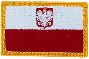 AKACHAFACTORY Flaga Polski naszywka haftowana polski orzeł polska plecak