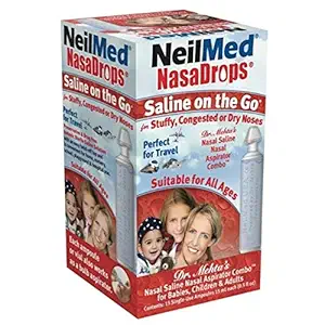 Neil Med Nasa Drops Saline Vials, 15 Single-Use Ampoules, 0.5 Ounce