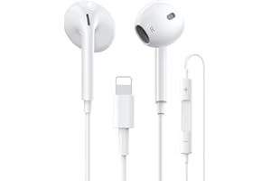 CELLWORLD Écouteurs pour iPhone, [Certifié Apple Mfi] Écouteurs Intra-Auriculaires Filaires avec Micro Intégré et Contrôle du Volume Écouteurs Filaires Antibruit Compatibles avec iPhone 14 Pro/13/12/SE/11/X/8/7