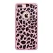 Produktbild Glitzer Case Chrom-Look Strass TPU Für iPhone 7-Plus 8-Plus Handy Schutz-Hülle Schale Tasche Stein Softcase Bling Ring Weich Durchsichtig Bling Luxus Christal Rhinestone Rosa Pink Leopard-Muster