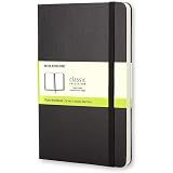 Carnet Moleskine Classique - Pages Blanches, Couverture Rigide, Élastique - Format Moyen 11.5x18cm