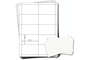 OfficeGear Perforated Printable Name Badges ID Insert Cards Refills (250 Pack) 90x54mm or 9cm x 5.4cm - White A4 150 GSM - 25 Sheets 250 Cards for Conference Name Badge Holders