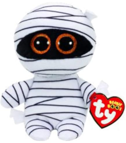 TY Beanie Boo Plüschtier „Seeker-Sensenmann“ – 15 Cm, Orange, Weich, Mit Schlüsselanhänger
