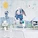 Produktbild Pbbzl Nordic Moderne Minimalistische Handgemalte Niedliche Kaninchen Kinderzimmer Wand Professionelle Produktion Tapete Wandbild Benutzerdefinierte Fotowand280X200Cm