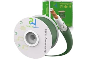 PowerWERK® 500m MESH Begrenzungskabel für Mähroboter Rasenmäher Rasenroboter Zubehör SET Begrenzungsdraht für Suchkabel - kompatibel mit GARDENA/BOSCH/HUSQVARNA/WORX/HONDA/ROBOMOW uvm.