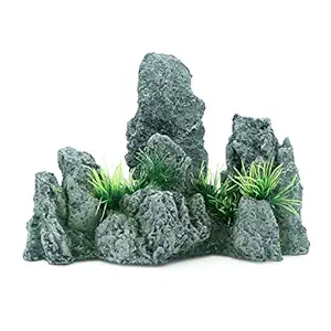 Aqua KT Aquarium Landscaping Mountain View Rock Decoration for Fish Tank Ornament, Made of Resin