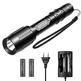 cree t6 taschenlampe Ultra helle 700 lumen Taschenlampe: Mit der Fokus Funktion und der Cree XML-2-T6 LED liefert Ihnen die Taschenlampe ein raumfüllendes Licht das je nach Fokuseinstellung bis zu 150 meter weit reicht. Es müssen zum Betrieb zu zwei 18650 Akku verwendet werden.