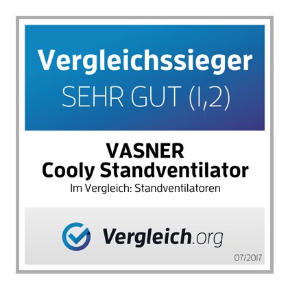 VASNER leiser Stand-Ventilator Cooly mit Ultraschall-Sprühnebel Wasser & Fernbedienung - 7