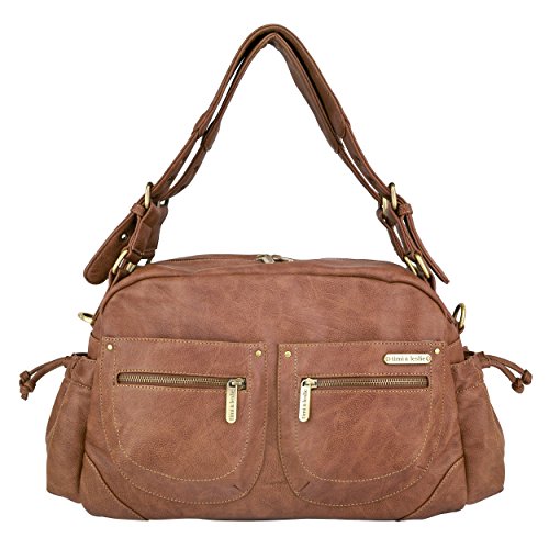 timi & leslie Jessica Diaper Bag Set (7-Piece, Caramel)