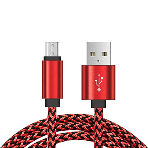 Bee-eaters Micro-USB-Kabel High Speed USB 2.0 A Stecker an Micro-B - Kabelgebühr und Synchronisierung mit Datenübertragung für Android-Geräte, Samsung Galaxy, HTC, Motorola, Sony, Huawei, Nexus, LG, Sprint und mehr (1m, Rote)