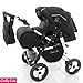 Produktbild Chilly Kids J1 Kombikinderwagen (Regenschutz, Moskitonetz) 04 Black Shadow