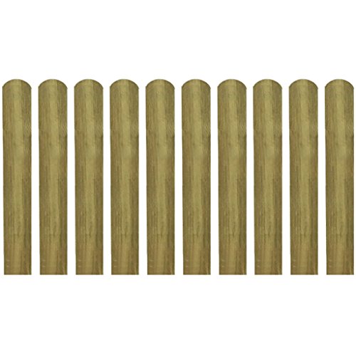 vidaXL 10x Zaunlatte Holz Zaunlatten Gartenzaun Zaunbrett Balkonbrett imprägniert 60cm - 2