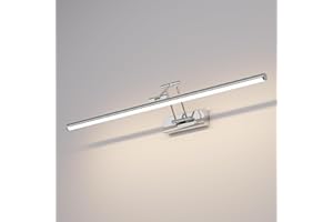 ‎KLIGHTEN Klighten LED Spiegellampe Bad 70cm,Drehung Spiegellampen Spiegel für bad IP44,Spiegelleuchte Badezimmer 24W 1650LM,LED Badspiegelleuchten Badezimmerspiegel,Naturweiß 4000K,Chrom