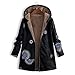 Produktbild Heligen Abstand Mänte Damen Winter Mantel Große Größe Blumendruck Kapuzenpullover Winterjacke Mit Kapuze Warm Langarm Zipper Hoodie Jacke Outwear Trenchcoat Fleece Pullover Taschen