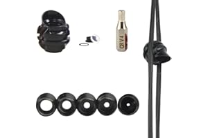 SHARROW Bogenschießen 37/45 Grad mit Kapuze Peep Clarifier Linse und Blende Kit Aluminiumlegierung Peep Sight Innenkern 8X für Compoundbogen