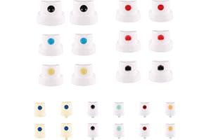 Tinoaly 24 Pezzi Ugello Bomboletta Spray, Adattatore Universale Cappucci Vernice Spray Lattine con Filettatura Femmina Ugello Ricambio per Flaconi per Graffiti Murali Arte Pittura