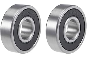 TOP-VIGOR 2Pcs 6000-2RS Deep Groove Ball Bearings, Z2 10mm x 26mm x 8mm Double Sealed Industrial Bearings, Chrome Steel P6(ABEC3) Skateboard Bearings for Electrical Instrument Equipment