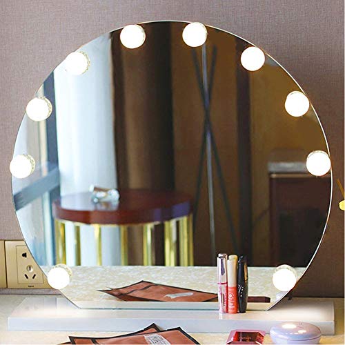 Preisvergleich Produktbild LED Kosmetikspiegel Beleuchtungsset, Acogedor Schminklicht LED Hollywood Style Kosmetikspiegel mit dimmbaren Glühlampen - Beleuchtungsstreifen für Make-up-Schminktisch Vanity Set