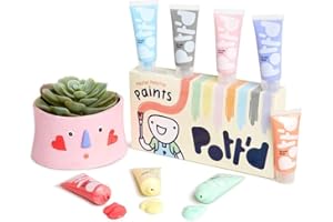 Pott'd Pitture acriliche per ceramica Premium, set di vernici, kit per la pittura su ceramica per argilla essiccata all'aria - Colori pastello