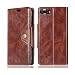 Produktbild NTakia Huawei Honor 10 Hülle,Flip Case Schutzhülle Retro PU Lederhülle Premium Magnetverschluss Wallet Deckel mit Kartensteckplätze Tasche für Huawei Honor 10 - Kaffee