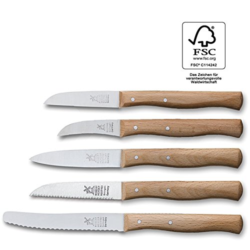 Windmühlenmesser Gemüsemesser Set 5tlg Buche 8206