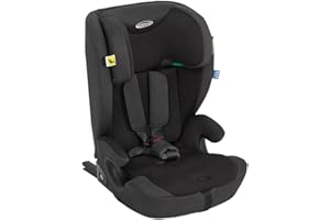 Graco Energi i-Size R129, rehausseur à harnais 2-en-1 ISOFIX avec attache supérieure, de 76 à 150 cm (de 15 mois jusqu'à environ 12 ans), face à la route, noir, Midnight