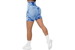 TAYOEA Short Cyclisme Sport pour Femme Collants Course Leggings Taille Haute Gym Fitness Yoga Collants Shorts Push Up Booty Butt Scrunch Opaque sans Couture