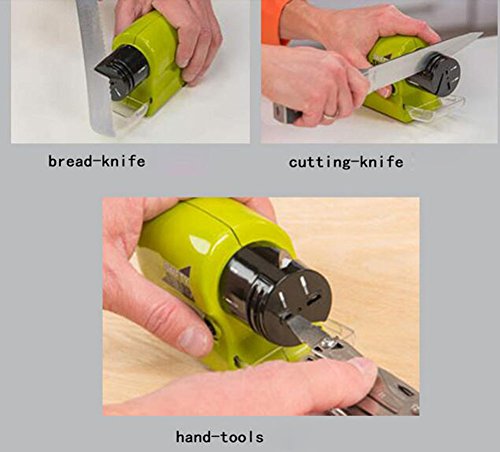 Hibote K¨¹chen motorisierte Messersch?rfer Messer Heim elektrische motorisierte Blades Werkzeug- Precision Power Sharpener - 3
