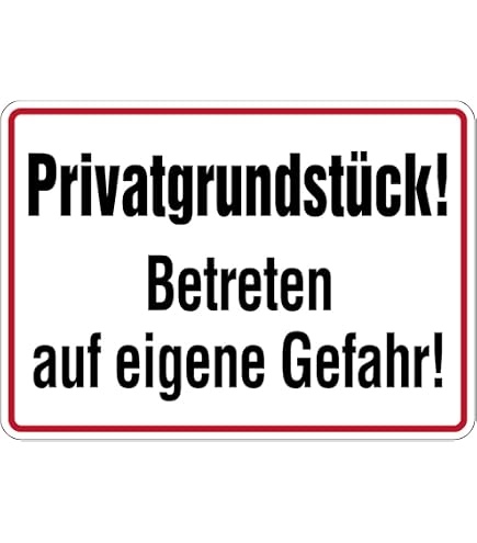 Alu-Schild 'Privatgrundstück! Durchfahrt Verboten' – 170x350 Mm, Wetterfest, Made In Germany
