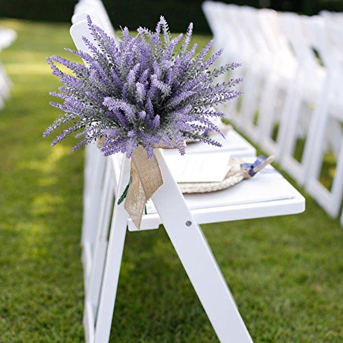 MIHOUNION 8 Bündel Schöne lila Lavender Blumenstrauß Deko Künstliche Lavendel Pflanzen Kunstblumen Simulation Blumen wie echt für zu schlafzimmer Fensterbank Übertopt Blumengestecke - 5