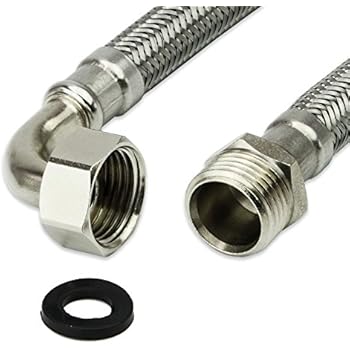 Stahlflex Wasserschlauch 0,5m DN25 - Panzerschlauch Für Hauswasserwerk