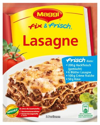 Preisvergleich Produktbild Maggi Fix Lasagne, 17er Pack (17 x 45 g Beutel)