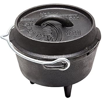 Dutch-Oven Gusseisen zum Hängen über offenes Feuer mit