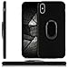 Produktbild zanasta iPhone X Hülle Premium Schutzhülle Soft Flex Silikon Carbon Case TPU Slim Cover Handyhülle mit Ring als Fingerhalterung und Standfunktion Schwarz