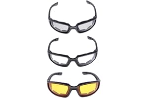 Sharplace Moto Coupe-Vent Anti-poussière Lunettes Activités Extérieurs Vélo Moto 3pcs