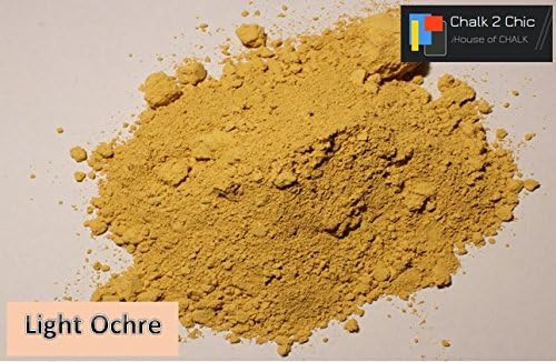 #CP22 - LIGHT OCHRE - CHALK 2 CHIC 11oz / 312g POWDER CHALK & LATEX diy PAINT makes up to 2 Litres shabby chic eco CHALK FURNITURE PAINT
