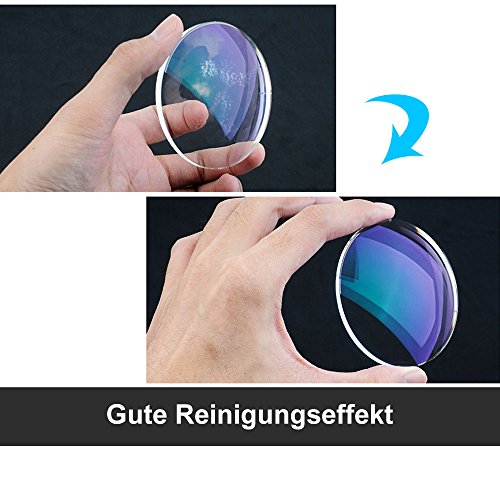 Lictin 8*Brillen-Putztuch, Brillenputztuch, Brillentücher, Brillenoutztuch Mikrofaser, Mikrofaser Reinigungstücher für Reinigung Bildschirm von Brille, Glas, Handy, iPad, Kamera Objektive, 160g Mikrofaser 18*15cm (7*schwarz, 1*weiß) - 5