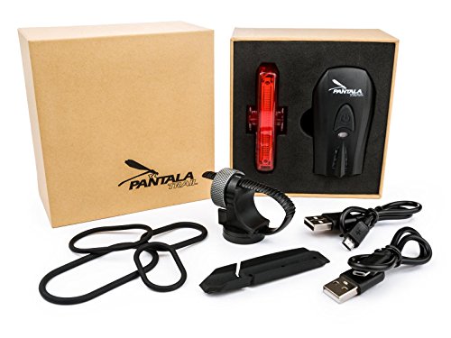 Fahrradbeleuchtung, per USB aufladbar – LED Fahrradlicht Set 400 LM XPG CREE Scheinwerfer vorn und hinten, 100 LM 30 COB LED Rückleuchte – Intelligente Sensoren – Einfache Installation – Wasserdicht - 2