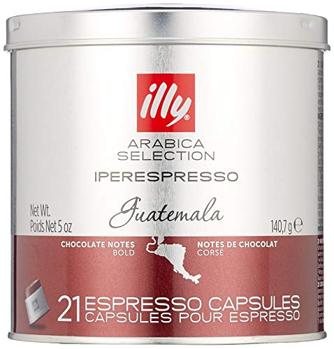 illy Kaffee, Kaffeekapseln Iperespresso Arabica Selection Guatemala - 6 Dosen mit je 21 Kaffeekapseln