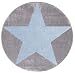 Produktbild Livone Kinderteppich Happy Rugs Star Silbergrau/blau 133cm rund