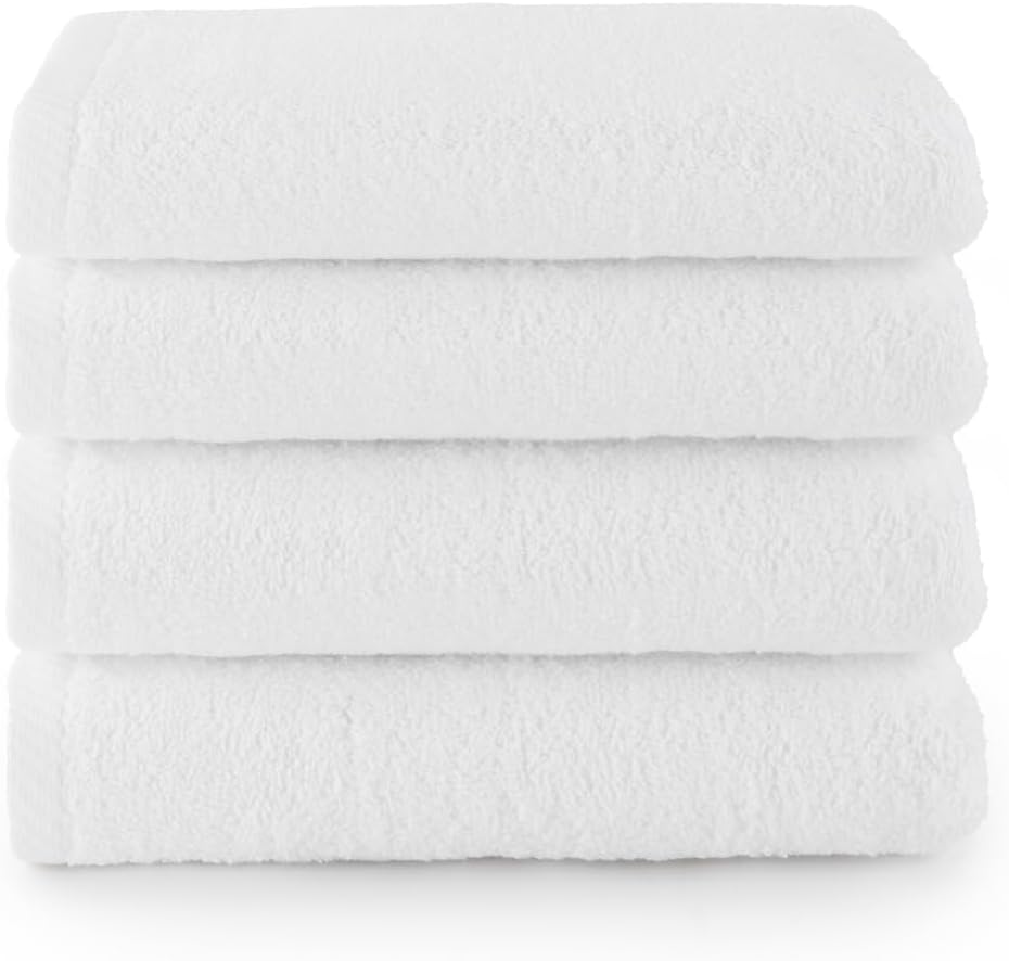 Top Towel – Toallas Cara/Bidé (4 Piezas): Toallas Baño Suaves y Absorbentes – Algodón 100%, 400 g/m², Sin Pelusa